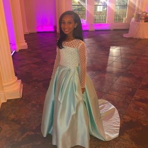 Teal Princess Girls Dress